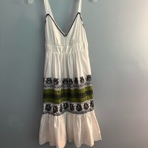 Karen Kane White Tiered Ruffled Sundress